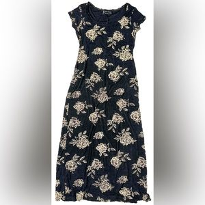 ‼️VINTAGE‼️ Floral Rose Maxi Dress